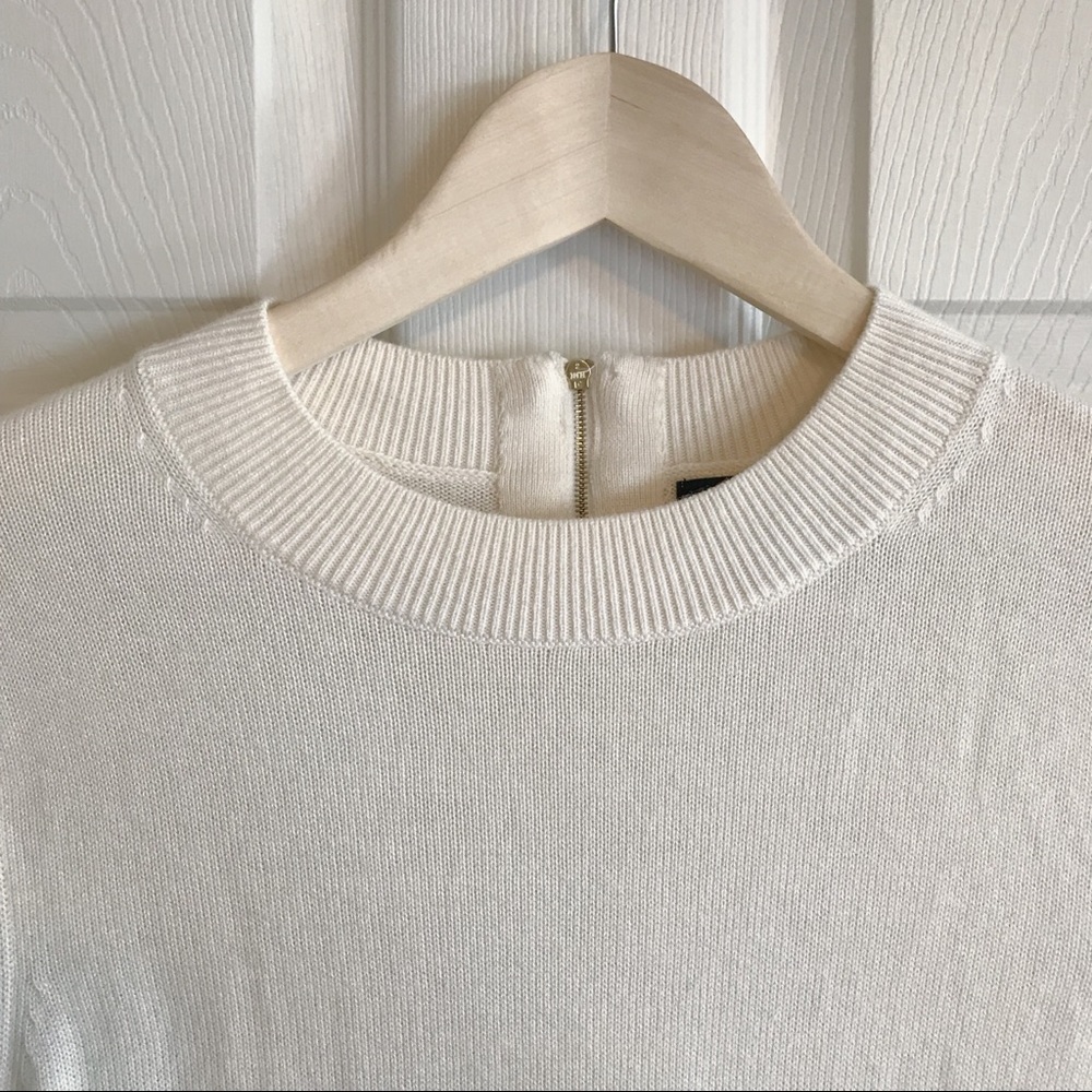 Banana Republic leather sweater cream size medium - Picture 2 of 10